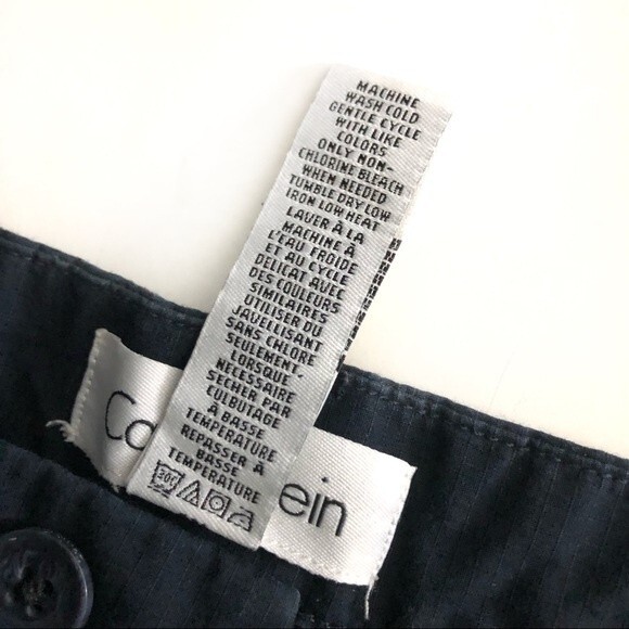 CALVIN KLEIN Shorts Cotton Navy Blue Shorts Mens Size 34 - Picture 4 of 8